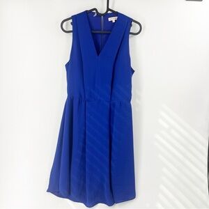 ✅ REBECCA TAYLOR ROYAL BLUE OPEN BACK‎ KNEE LENGTH DRESS SIZE 6